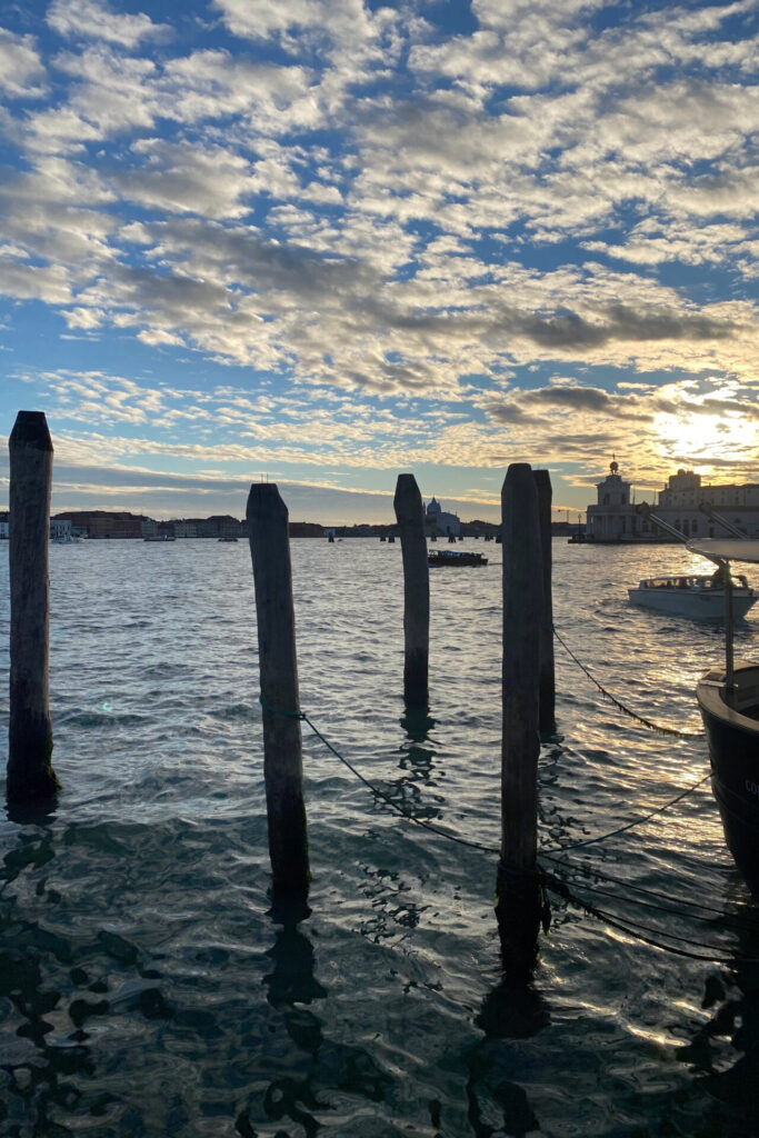 The Sunset From the Grand Canal Toward the Giudecca Canal Near San Marco