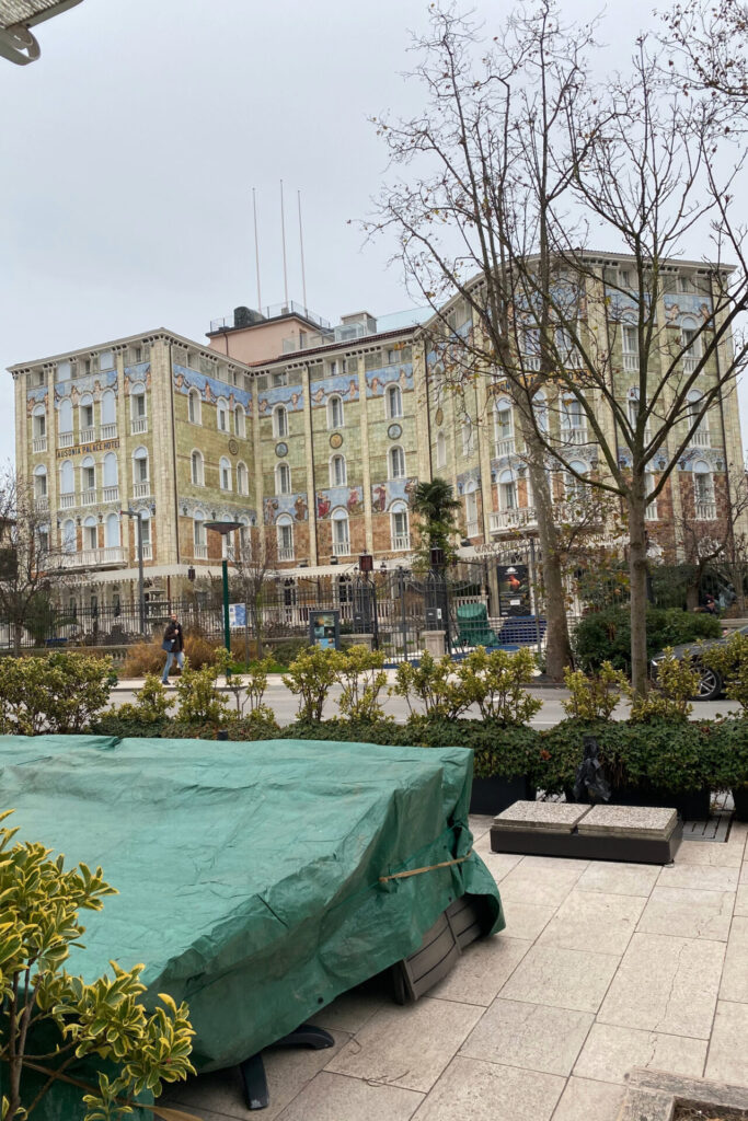 The Grande Albergo Ausonia Hungaria Hotel on the island of Lido di Venezia