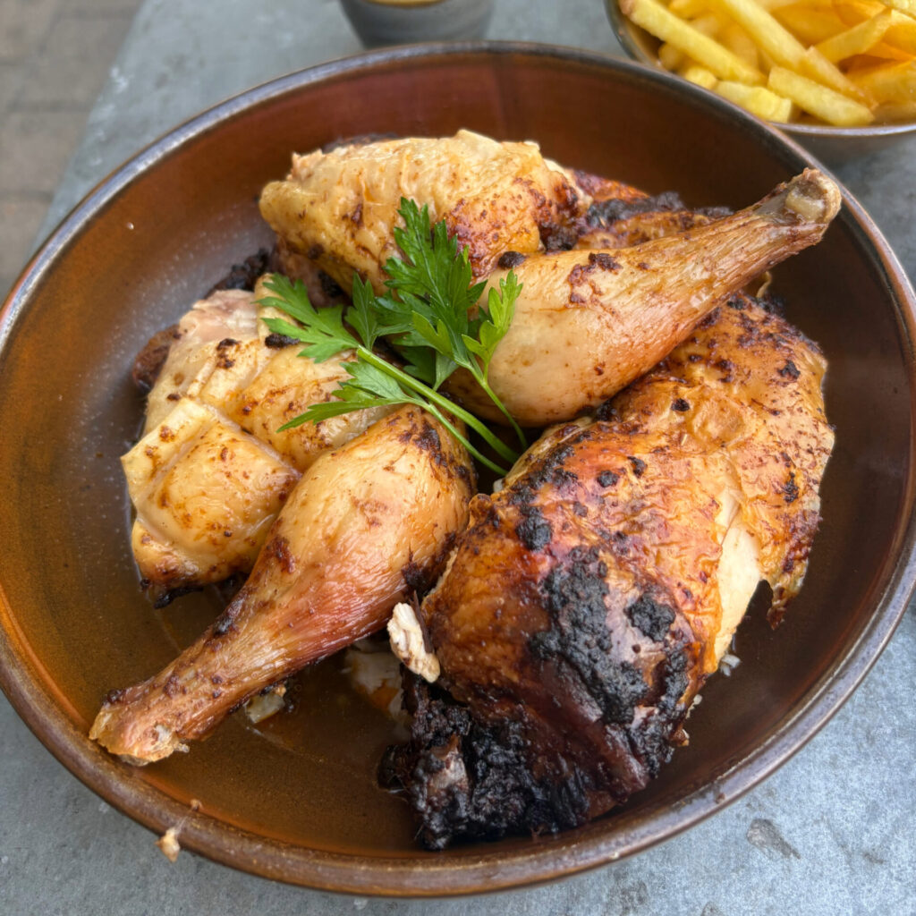 rotisserie chicken at la feria