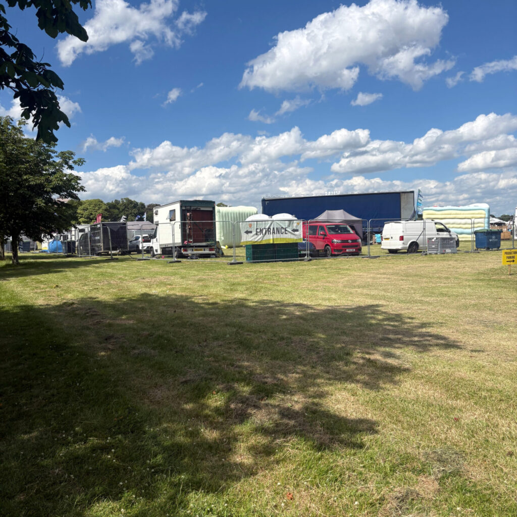 Outside the Harrogate Food Festival on The Stray