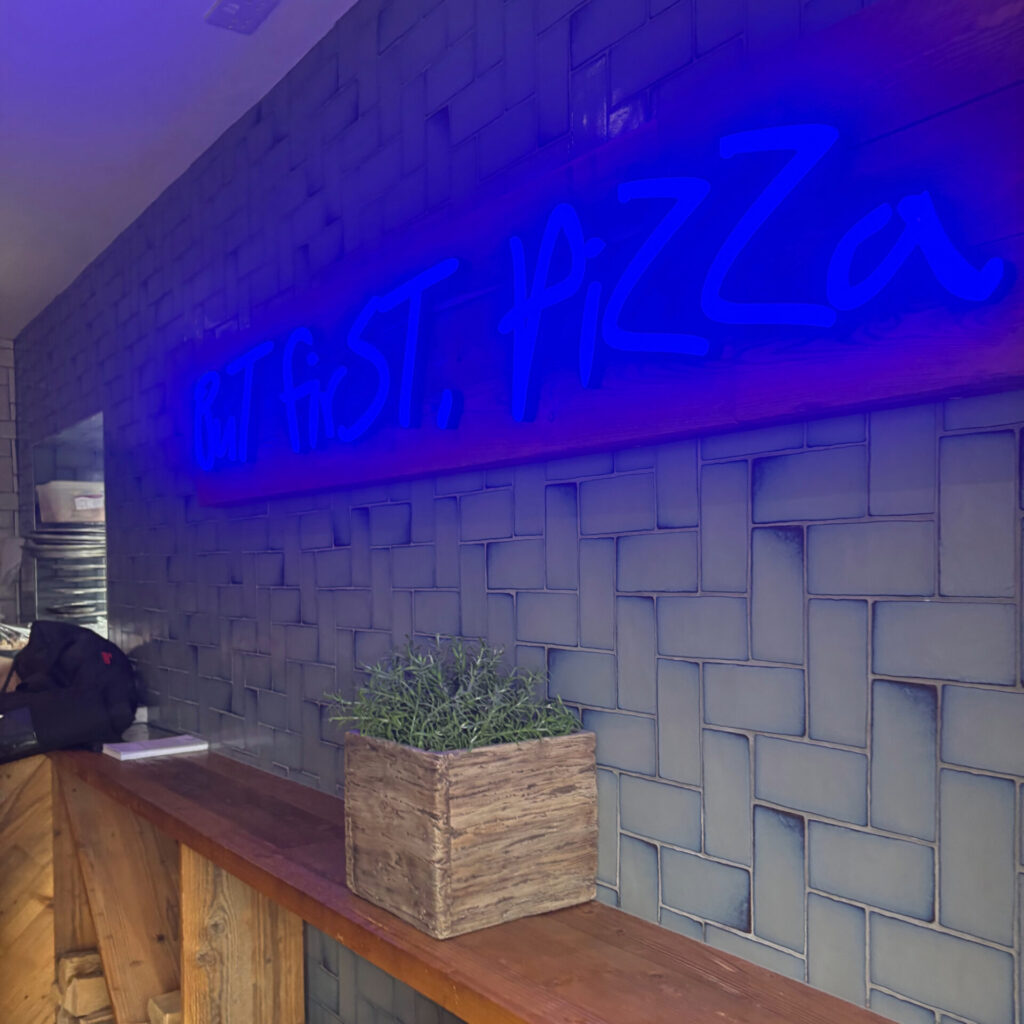 Blue Smoke Pizza Neon Sign