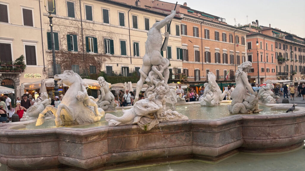 Fontana del Nettuno at Piazza Navona Rome