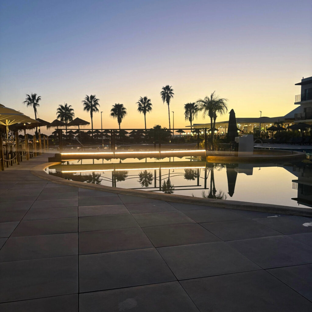AP Cabanas Pool at Night