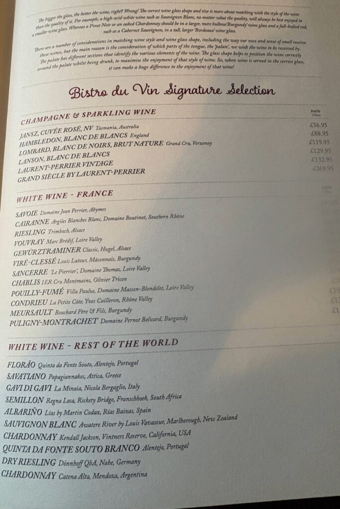 Wine List Hotel du Vin